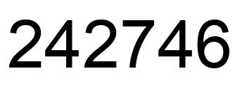 Número 242746 imagen negro