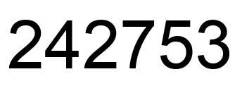 Número 242753 imagen negro