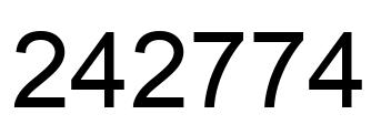 Number 242774 black image