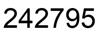 Número 242795 imagen negro