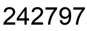 Number 242797 black image