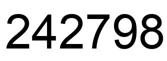 Number 242798 black image