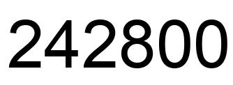 Número 242800 imagen negro