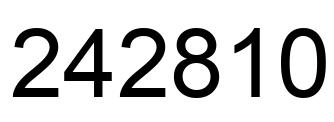 Number 242810 black image