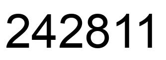 Number 242811 black image