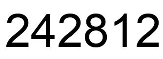 Número 242812 imagen negro
