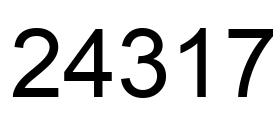 Number 24317 black image