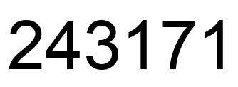 Number 243171 black image