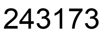 Number 243173 black image