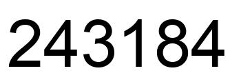 Number 243184 black image