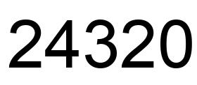 Number 24320 black image
