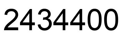 Number 2434400 black image