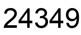 Number 24349 black image