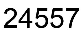 Number 24557 black image