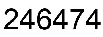 Number 246474 black image