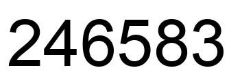 Número 246583 imagen negro