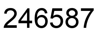 Número 246587 imagen negro