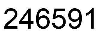 Number 246591 black image