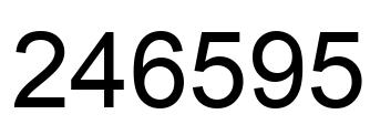 Number 246595 black image