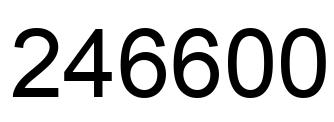 Número 246600 imagen negro