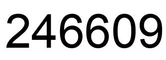 Number 246609 black image