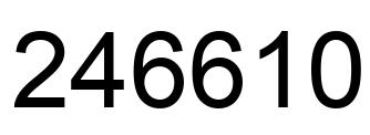 Number 246610 black image