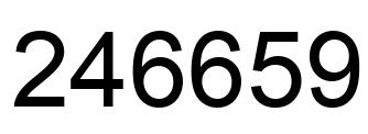 Number 246659 black image