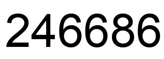 Number 246686 black image