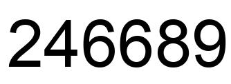 Number 246689 black image