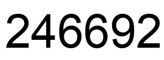 Number 246692 black image