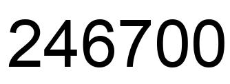 Number 246700 black image