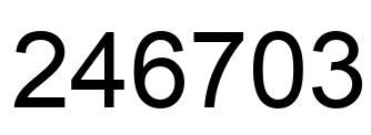 Number 246703 black image