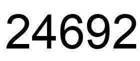Number 24692 black image
