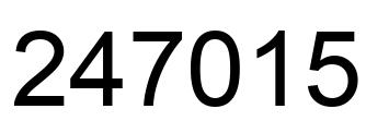 Número 247015 imagen negro