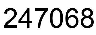 Number 247068 black image