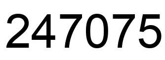 Number 247075 black image