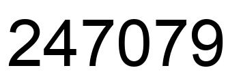 Number 247079 black image