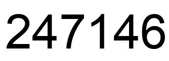 Number 247146 black image