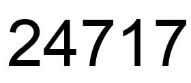 Number 24717 black image
