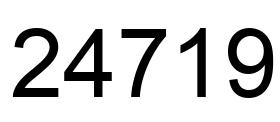 Number 24719 black image
