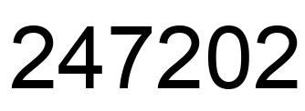 Number 247202 black image