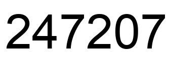 Number 247207 black image