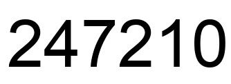 Número 247210 imagen negro