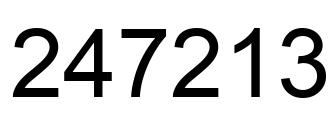 Número 247213 imagen negro