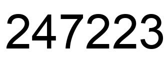 Número 247223 imagen negro