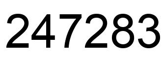 Number 247283 black image
