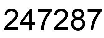Número 247287 imagen negro