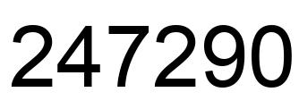 Number 247290 black image