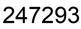 Number 247293 black image