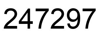 Number 247297 black image